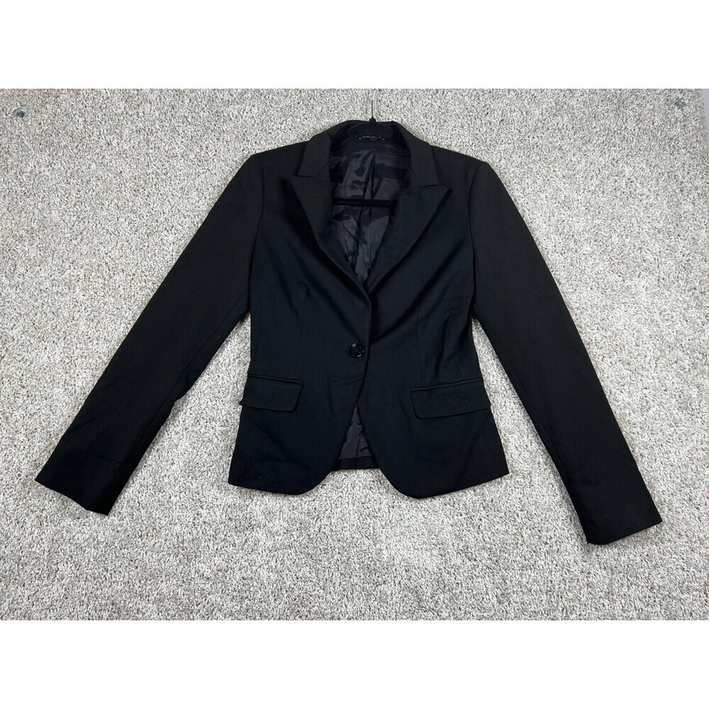 Express Black Blazer Womens Size 2 Career Office Minimalist Jacket
